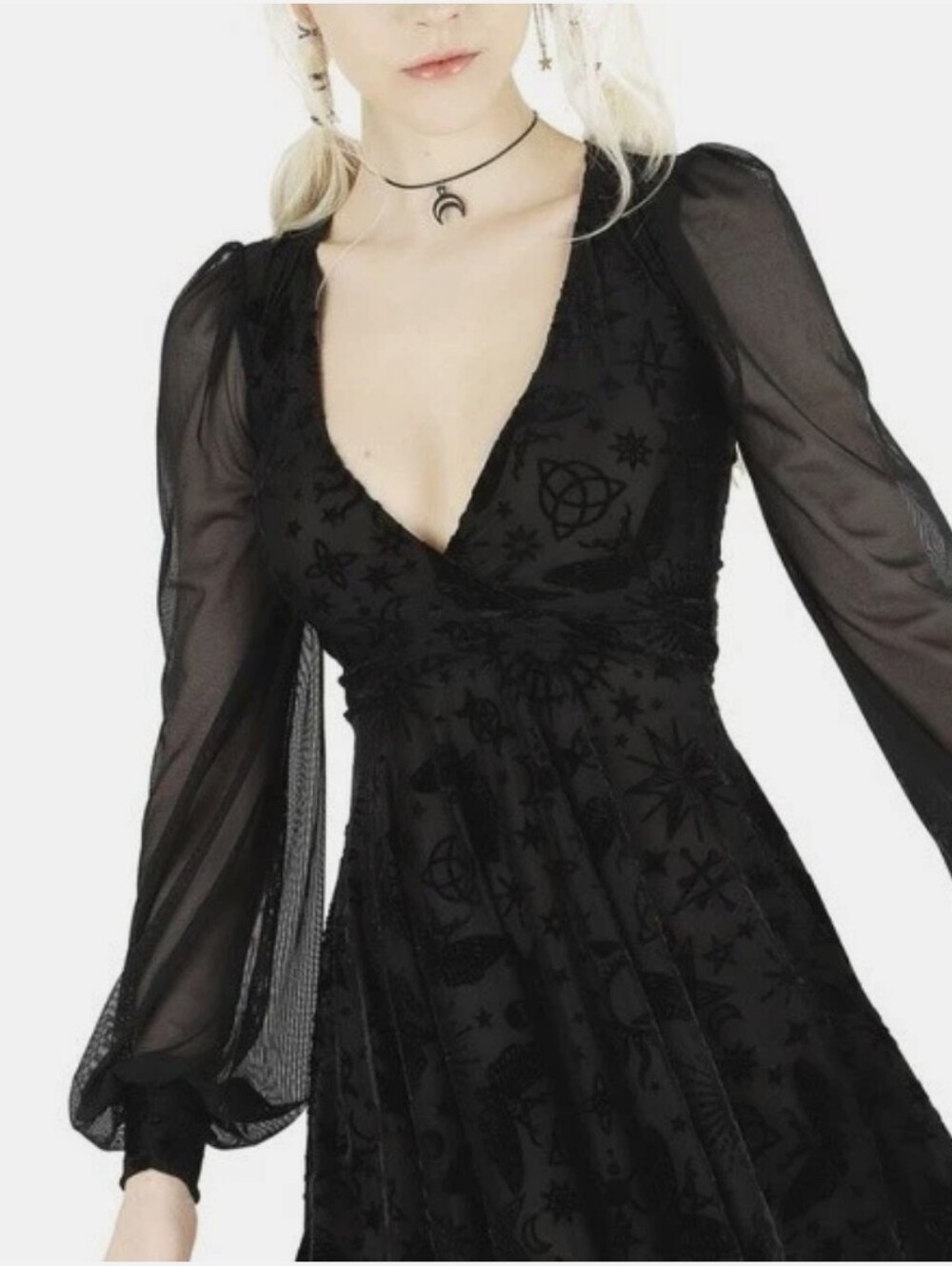 Black Milk Burned Velvet Spell Dress - Picture 2 of 5